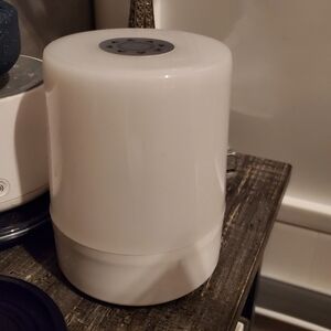 Modern White Home Accent Tap Side Table Rechargeable Portable Lantern